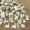 20 años nuevo conejo gallina pájaro búho mezcla Pascua Navidad lindo Bricolaje Madera mezcla