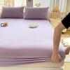 Lençóis de Cama Tipo Naked Sleeping para Maternidade e Bebê, Peça Única Ajustada, Algodão Puro, Colcha com Borda Totalmente Envolvente, Algodão Lavado, Lençóis de Cama, Lençóis de Cama Ajustados de Algodão Puro, Conjunto de Três Peças
