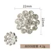 Botón Redondo de Aleación Full Diamante Cosido a Mano, Botón de Flor de Pedrería de Lujo Ligero, Botón Decorativo DIY para Vestido Abrigo, Accesorios para Vestimenta
