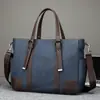 Maletín de mano para hombre de negocios, Gran capacidad, Bolsa portátil para computadora para la oficina y viajes de negocios, Se puede imprimir con logotipo, Maletín cruzado para reuniones