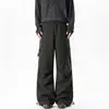Nuevos pantalones casuales rectos para hombre 2026, pantalones cargo retro de secado rápido con bolsillos, pantalones de pierna ancha, pantalones largos para hombre