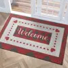Capacho Personalizado de Boas-Vindas Entrada Tapete de Piso de Laço de Seda Porta de Entrada Natal Anti-derrapante Resistente à Sujeira Capacho Decorativo Transfronteiriço