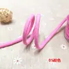 Cuerda de algodón hilado en núcleo de tejido liso de color de 5 mm de grosor, cordón redondo cifrado de algodón, cordón suave para atar, cintura de ropa, cordón de sombrero, tejido a mano