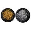 Arte de Uñas Lámina de Oro Seda Estilo Japonés Nuevo Ultra Fina Doble Color Oro y Plata Escamas de Platino Cristal Fototerapia Uñas Decoración DIY Papel de Aluminio