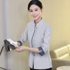 Traje de limpieza de manga tres cuartos para hotel, personal de limpieza de la propiedad, tía PA, ropa de trabajo de media manga, verano, habitación de huéspedes, mujer