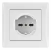 Bowang Elétrico S9 Atacado Tipo 86 Tomada de Interruptor Embutido Placa Grande Branca Uma Abertura Controle Duplo Cinco Furos Exportação Exportação