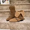 Botines retro de gamuza con tacón grueso para mujer, nueva colección otoño/invierno 2025, botines estilo Martin marrones, botines estilo western francés