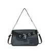 Bolso de mano de cadena estilo nicho de comercio exterior para mujer 2026 nuevo bolso de hombro estilo motocicleta con un diseño cuadrado pequeño de alta gama y fresco
