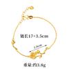 Novedad Pulsera de Oro Arena Gufa Lujo Ligero Romántica Pulsera de Flor de Rosa para Mujer Nicho de Gama Alta Color Duradero Sin Plomo Primera Joyería