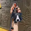 Chaveiro de couro DIY original, pingente de boneca cachorrinho de desenho animado, atacado, pingente requintado para mochila, joia pequena
