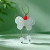 Colgante de Paz Loto Verde Tianshan, Colgante Chino Estilo Jade Hetian para Hombres y Mujeres, Regalo para Fiestas, Venta al por Mayor