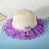 Chapéus Infantis Meninas Verão Proteção Solar Chapéu de Sol Bebê Tricotado Respirável Chapéu de Palha Lazer ao Ar Livre Chapéu de Praia