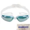 Gafas de Natación Galvanizadas Tapones para los Oídos de una Pieza para Exteriores Miopía Gafas de Natación para Adultos Impermeables y Antivaho Venta Directa de Fábrica