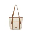 Bolsa de Lona Grande Capacidade Bolsa Tote Casual Novo Estilo Moda Europeia Americana Bolsa de Mão Textura Simples para o Dia a Dia Bolsa de Ombro Único Feminina
