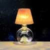 Bola de Cristal Tallada en 3D Transfronteriza Luz Nocturna Luminosa Lámpara de Mesa de Escritorio para Dormitorio Adornos Decorativos de Ambiente Regalo de Cumpleaños
