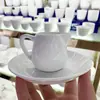 50ml 90ml 150ml cuchara de leche estilo occidental con asa cubo para salsa de carne para comida occidental cuchara de leche de cerámica blanca