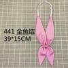 Pajarita de satén de color liso de tela mate para mujer, estilo japonés, sin lazo, con nudo de pez dorado, accesorios para uniforme de marinero