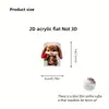 Protector de cable de datos acrílico 2D, previene la rotura, presenta diseños de animales de dibujos animados, cable de datos para teléfono Tipo-C, para ventas transfronterizas