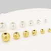 Novas Contas de Prata de Lei 925 Gelo Moído Contas Olho de Gato DIY Contas Soltas Contas Espaçadoras Acessórios Tecidos à Mão Pulseira Colar Contas de Prata