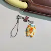 Gato Chefe Fofo Corrente de Celular para Pão Gato Desenho Animado Pingente de Animal Gatinho Engraçado Doce Ornamento Pendurado com Contas
