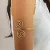 Adornos Transfronterizos Europeos y Americanos Estilo Étnico Aleación Brazalete Abierto Espiral Estilo Punk Forma de Serpiente Forma Geométrica Brazalete Largo Brazalete para el Brazo