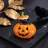 Regalo de Halloween Europeo y Americano Calabaza Broche de Aleación Ropa Pin Fijo Anti-Luz Sombrero Vestido Bolso Accesorios