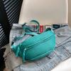 2024 Nova Bolsa de Praia Popular na Internet Grande Capacidade Estilo Coreano Bolsa Transversal Bolsa de Ombro Moda Transfronteiriça Feminina Bolsa de Peito Bolsa de Cintura