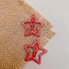Grampo de Cabelo Estrela de Epóxi Cor Doce 3cm para Crianças, Cabelo Interno Cebola, Estrela de Cinco Pontas, Boa Qualidade, Celebridade da Internet, Grampo de Cabelo para Mulheres, Grampo BB