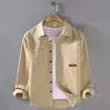 Camisa Casual de Trabalho Masculina para Primavera e Outono Nova Tendência Solta Novo Estilo Chinês Top Peça de Fora Camisa de Manga Comprida Masculina