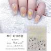 MEETSWEET Flor de luna nueva negro y blanco oro y plata estrella Luna adhesivo impermeable pegatinas para uñas pegatinas de uñas sueño