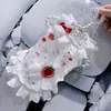 Ropa para Mascotas Ruitaer Falda con Tirantes Ropa con Aire Acondicionado Perro Pequeño Bichón Pomerania Fresas Lindas Falda para Casa Algodón Puro