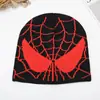 Sombrero de Malla Tejida de Spiderman de Venta Caliente Europeo y Americano para Hombres y Mujeres Dibujo Animado Sombrero para el Frío Sombrero Cálido Invierno Comercio Exterior Sombrero Pullover