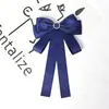 Pajarita para Mujer, Lazo Grande Pequeño Estilo Chanel, Pin de Cinta Versátil Perla Mate Azul, Broche Accesorio Estilo Preppy para Mujer
