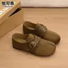 Zapatos casuales tipo mocasín para mujer, de cuero genuino, con separación de dedos estilo Birkenstock, colección otoño 2026, modernos, versátiles, ligeros, con suela suave