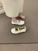 Primeiro Encontro Ji estilo menina doce sapatilhas de balé com laço 2026 Nova Coleção Primavera/Outono Sola Macia Confortável para os Pés Sapatilhas com Tira Única Femininas