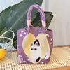 251 Modelos de Bolsas Quadradas Pequenas Populares Transfronteiriças, Bolsas de Lanche de Tricô Portáteis de Grande Capacidade para o Trabalho, Deslocamento e Sacolas de Presente