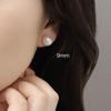 Pendientes de perlas naturales de Corea del Sur en plata de ley 925. Pendientes redondos de lujo ligeros de alta gama para mujer. Pendientes vintage de moda que combinan con todo.