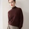 Suéter Gola Semifechada 100% Caxemira Pura Outono/Inverno Primeira Linha Prêt-à-porter Casual Tricô Solto Camada Base
