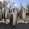 Tanque de Mistura Líquida de Aço Inoxidável de 10 Toneladas, Tanque de Mistura de Aço Inoxidável 304 com Aquecimento de Camada Única, Tanque de Armazenamento de Óleo de Colza