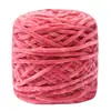 0.1kg Chenilla Terciopelo Dorado Lana Bufanda Tejida para Hombres y Mujeres DIY Hecho a Mano Tejer Suéter Gancho de Crochet Zapatillas Hilo Grueso