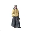 Conjunto de Sudadera con Capucha y Pantalones Anchos de Moda 2026 para Niñas Mayores, Atuendo Infantil Súper Elegante