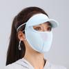Máscara de Proteção Solar de Verão com Aba Máscara de Proteção Solar de Seda Gelo para Exterior Rosto Inteiro Proteção Total Máscara de Proteção Solar Anti-UV