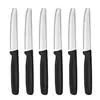 Acero Inoxidable Cabeza Redonda Codificado por Color Dentado Cocina Fruta Cuchillo para Bistec de 4.5 pulgadas Cuchillo Especial para Bistec