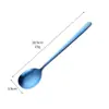 Colher de Cristal de Gelo de Titânio Puro Estilo Coreano para Uso Doméstico, Colher para Sopa de Sobremesa, Colher para Misturar, Colher de Cabo Longo, Colher Criativa, Louça de Restaurante