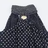 Moda europea y americana transfronteriza ZA, el vestido de lunares ajustado con cuello halter más vendido y de moda en AliExpress