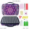 Set de Herramientas de Pintura de Diamantes Transfronterizo Nuevo Púrpura Eva Almacenamiento Portátil 60 Botellas Redondas Taladro de Cristal Taladro de Puntos de Plástico