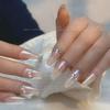 Arte de uñas taladro especial con forma de fondo plano nuevo k9 imitación corte huazi taladro de uñas diamante ojo de caballo blanco joyería al por mayor