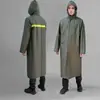 Capa de chuva longa de corpo inteiro integrada, espessada, para uma pessoa, patrulha, segurança, administração rodoviária, proteção do trabalho, controle de enchentes, veículo elétrico, chuva longa