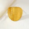 Anillo de Acero Inoxidable Cruzado Joyería Diseño de Nicho Anillo Abierto para Dedo Ligero Lujo Sensación de Gama Alta Joyería Irregular para Mano