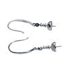 Ganchos para Oreja de Trompeta Chapados en Plata de Ley S925 Accesorios para Pendientes Hechos a Mano Estilo Perla 10-15 mm Ajustes para Pendientes